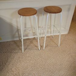2 Refinished Bar Stools 