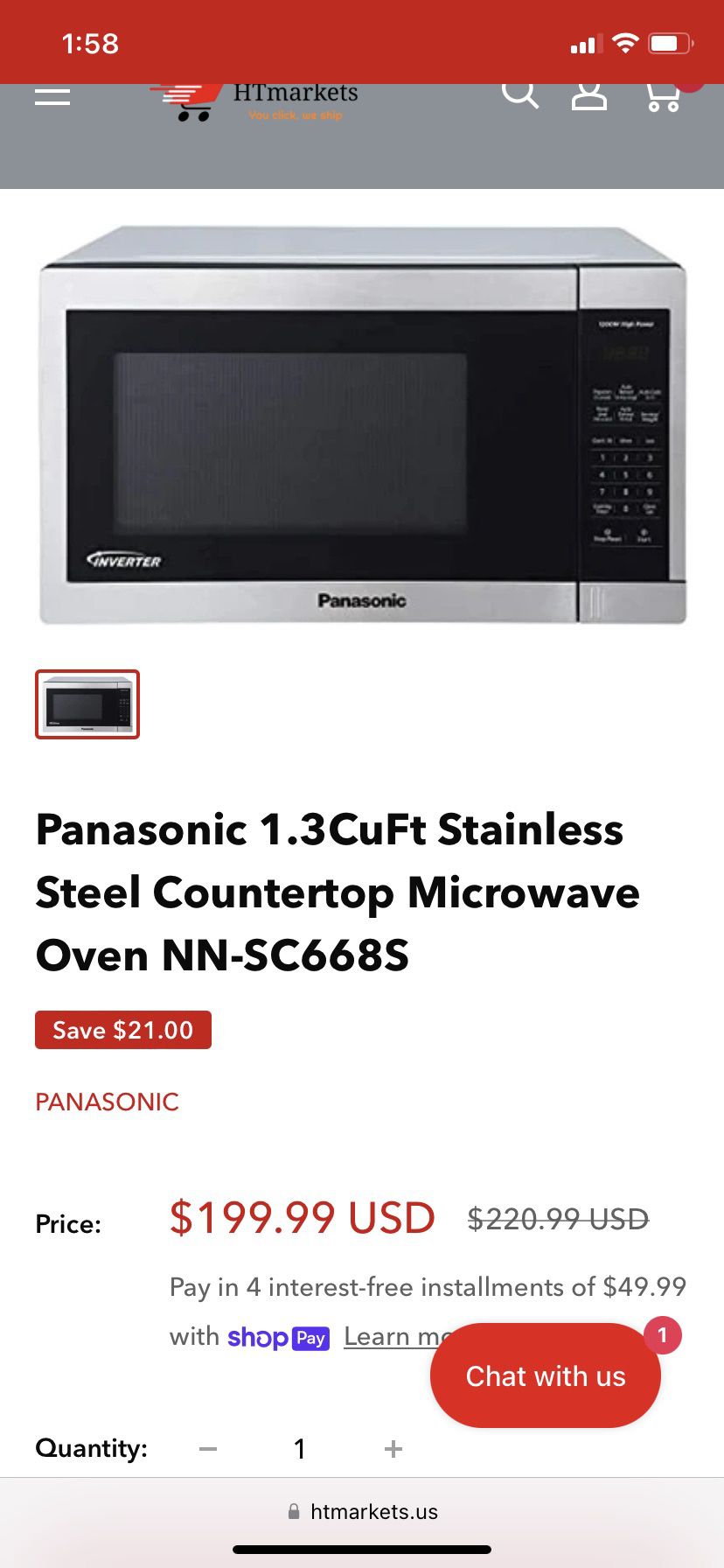 Panasonic microwave 
