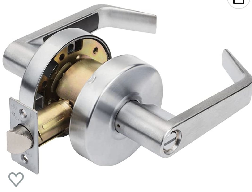 Cylindrical Lever Door Lock Commercial Duty Privacy , Satin Chrome Finish