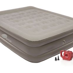 Coleman 18in Raised Air Mattress, with Rechargeable Pump, Queen