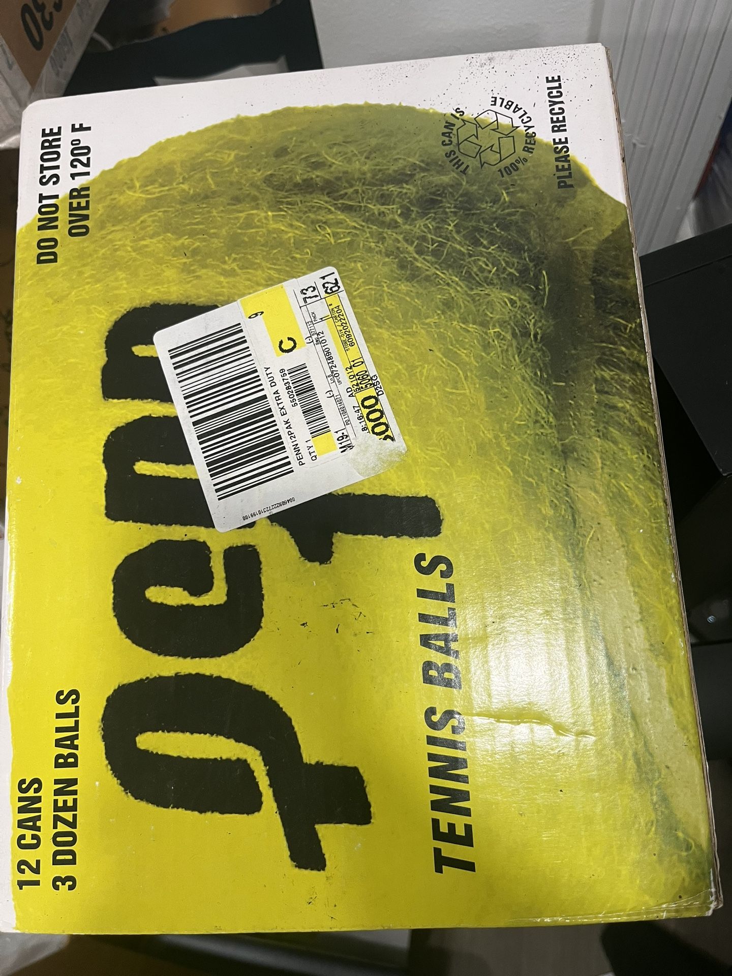 Brand New Sealed Box Penn Championship Extra Duty Tennis Balls USTA Approved 12 cans 36 balls