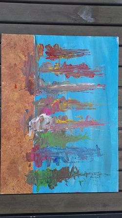 "Color Drops" Acrylic on Canvas 11" X 14" - Original