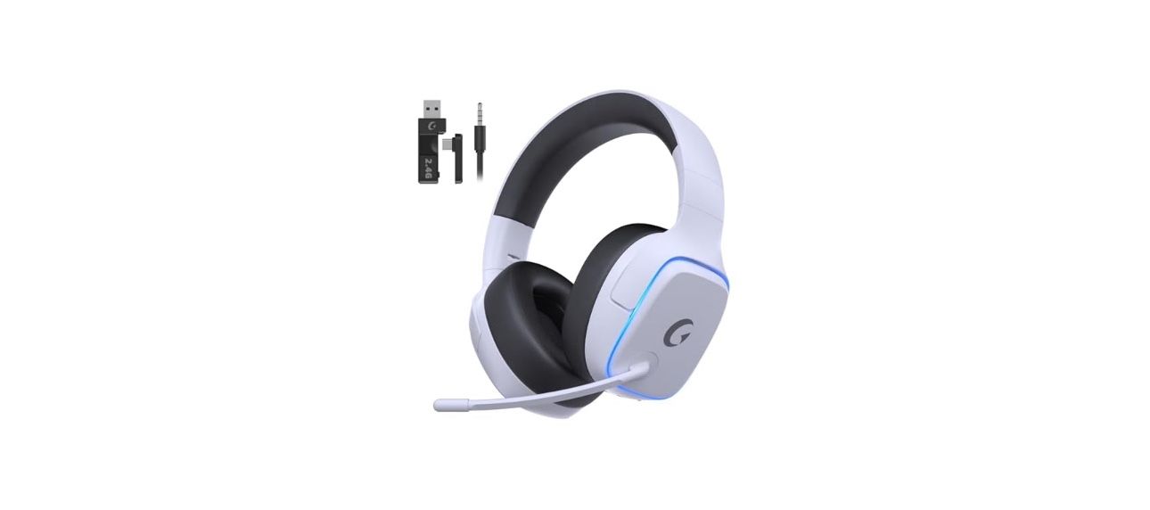 2.4GHz Wireless Gaming Headsets for PS5, PS4, PC, Switch - Bluetooth 5.3 Gaming Headphones