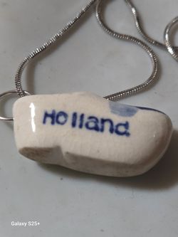 ceramic Dutch shoe pendant