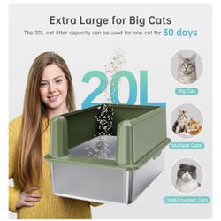Stainless Steel XL Litter Box 