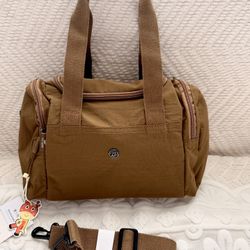 Lightweight Water-Resistant Parachute Fabric Handbag & Crossbody Gym Bag