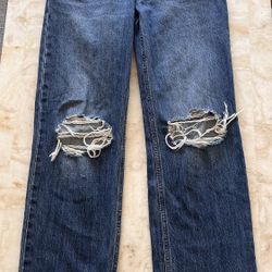 Levi’s Low Pro Straight Leg Women’s Medium Blue Washed Jeans Size 27