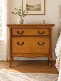 Vintage Two-Drawer Chest | Traditional French Provincial Style