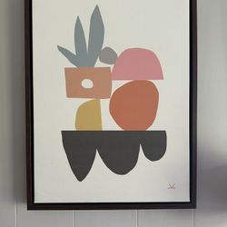 Framed Abstract Canvas Art – Modern Minimalist Style