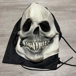 Full-face and hood Halloween costume skull mask