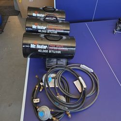 3 Propane heaters