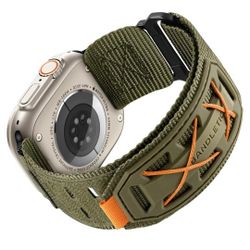 Compatible with Apple Watch Ultra 2 Band for Men, Wide Tactical Military Nylon Rugged Soft Sport Solo Loop for iWatch 49mm(Ultra),46mm(Series 10),45mm