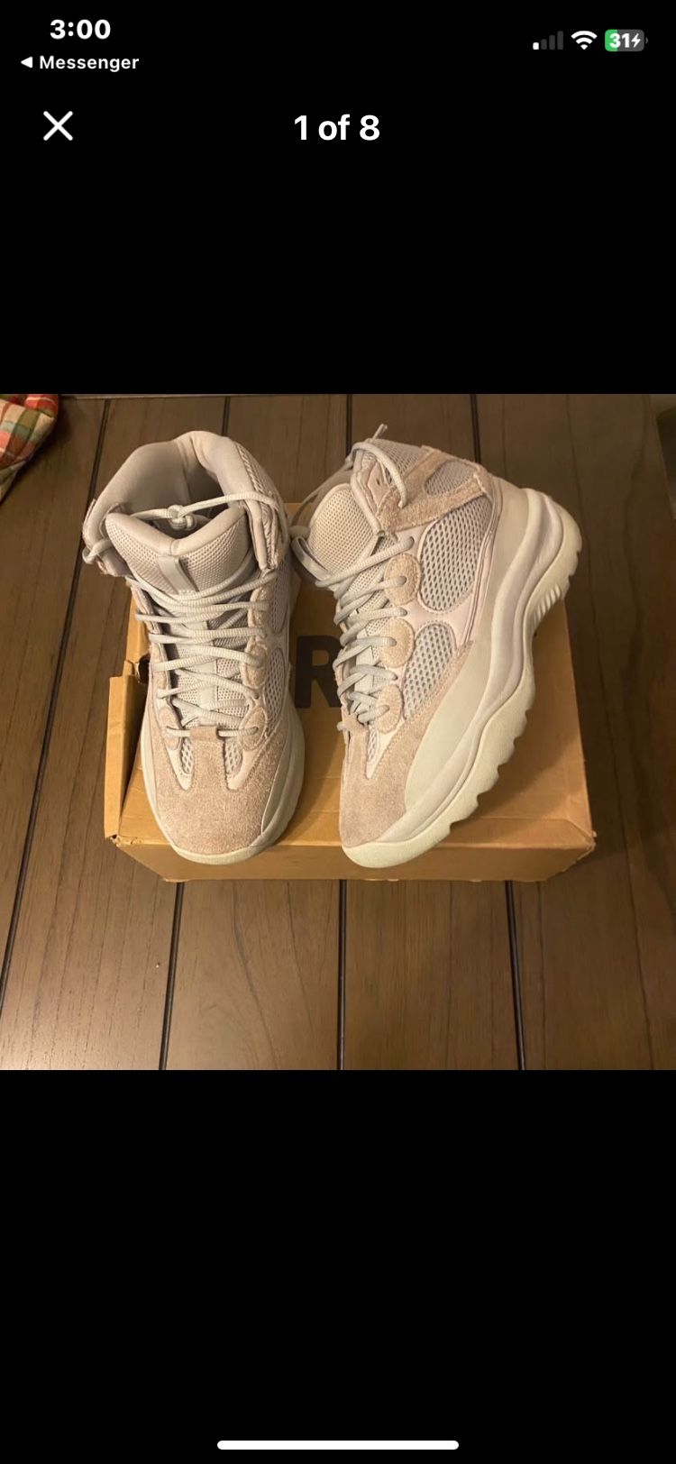 yeezy boots salt (10.5)
