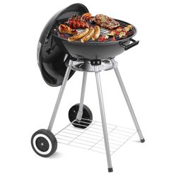Wonlink Portable Charcoal Grill, 18.5 Inch Camping BBQ Grill with Wheels for Outdoor Cooking Picnic Barbecue