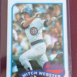 Mitch Webster - 1989 Topps #36 - Chicago Cubs Baseball Card