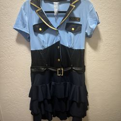 Police officer Cop Costume Adult Women’s Large