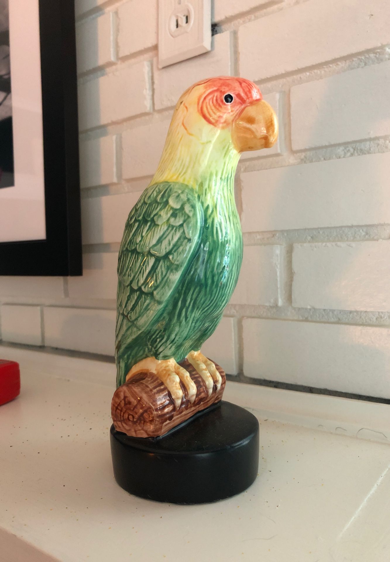 Hand painted parrot 🦜 vase