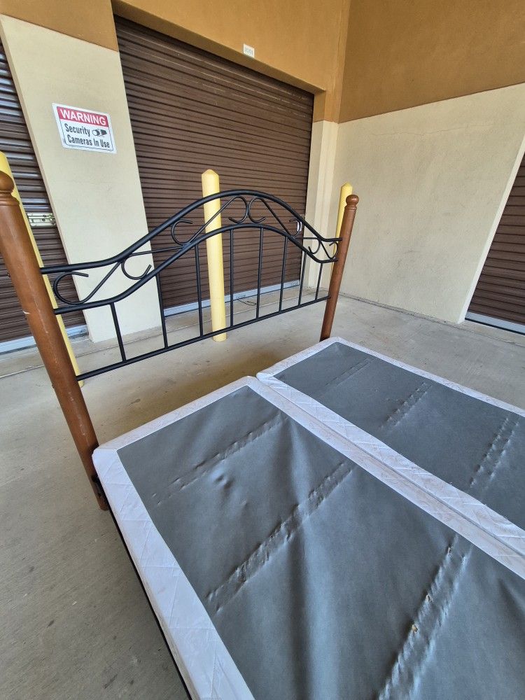 Frame Bed Queen Size and Boxspring 60x80in