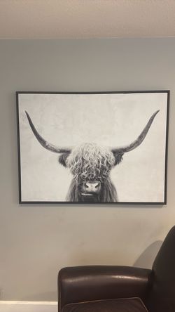 Highland Cow Framed Canvas Wall Art