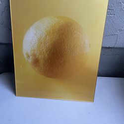 Glass print - Orange