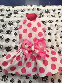 Reversible dog dress for 6-7 pound dog