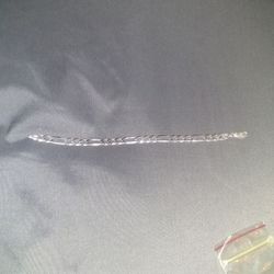 8 Inch Sterling Silver Figaro Bracelet 