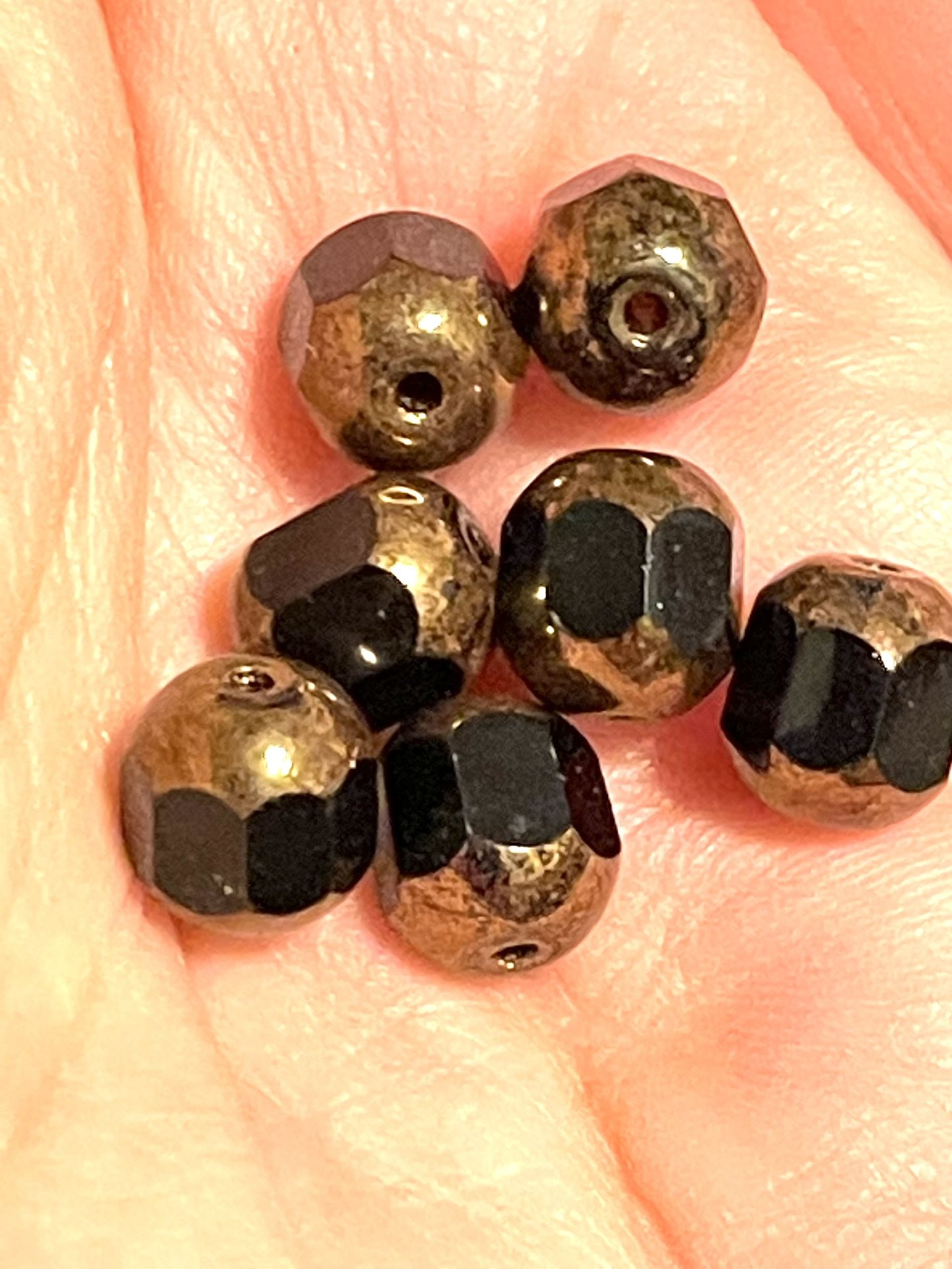 Lot Of 44 Faceted Glass Beads