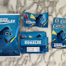 Finding Nemo Dory Birthday Party 🥳 Labels Stickers Water Caprisun Chip Bags