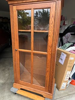 Media China Cabinet 3 shelves brown