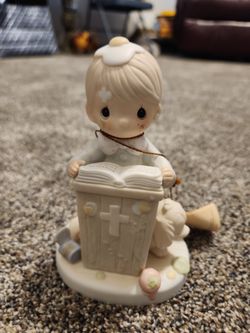 Jonathan & David Figurine E-9285 IF GOD BE FOR US WHO CAN BE AGAINST US 1982/83