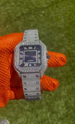 Moissanite vvs1 watch Swiss movement handcrafted