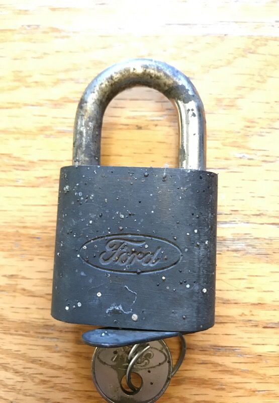 Vintage Ford Padlock and Key