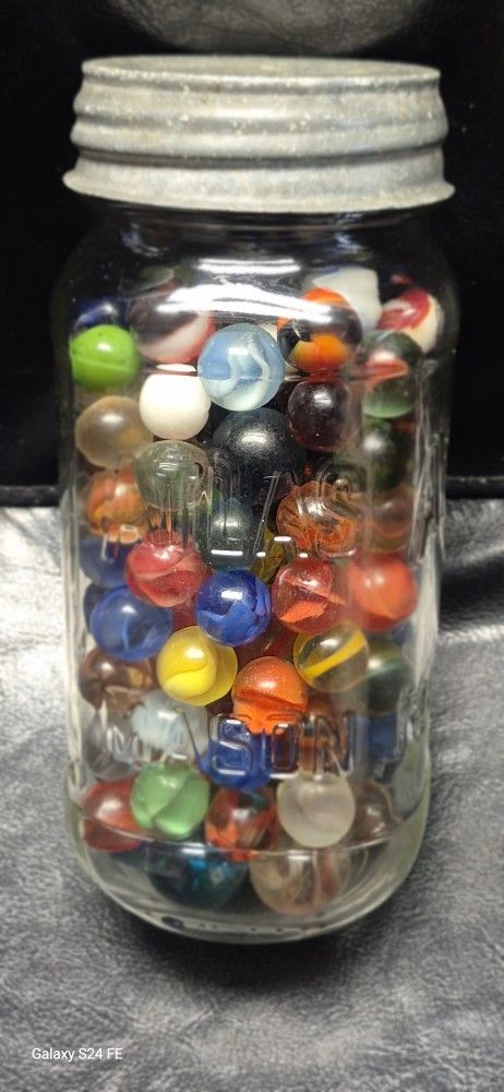 Antique glass marbles