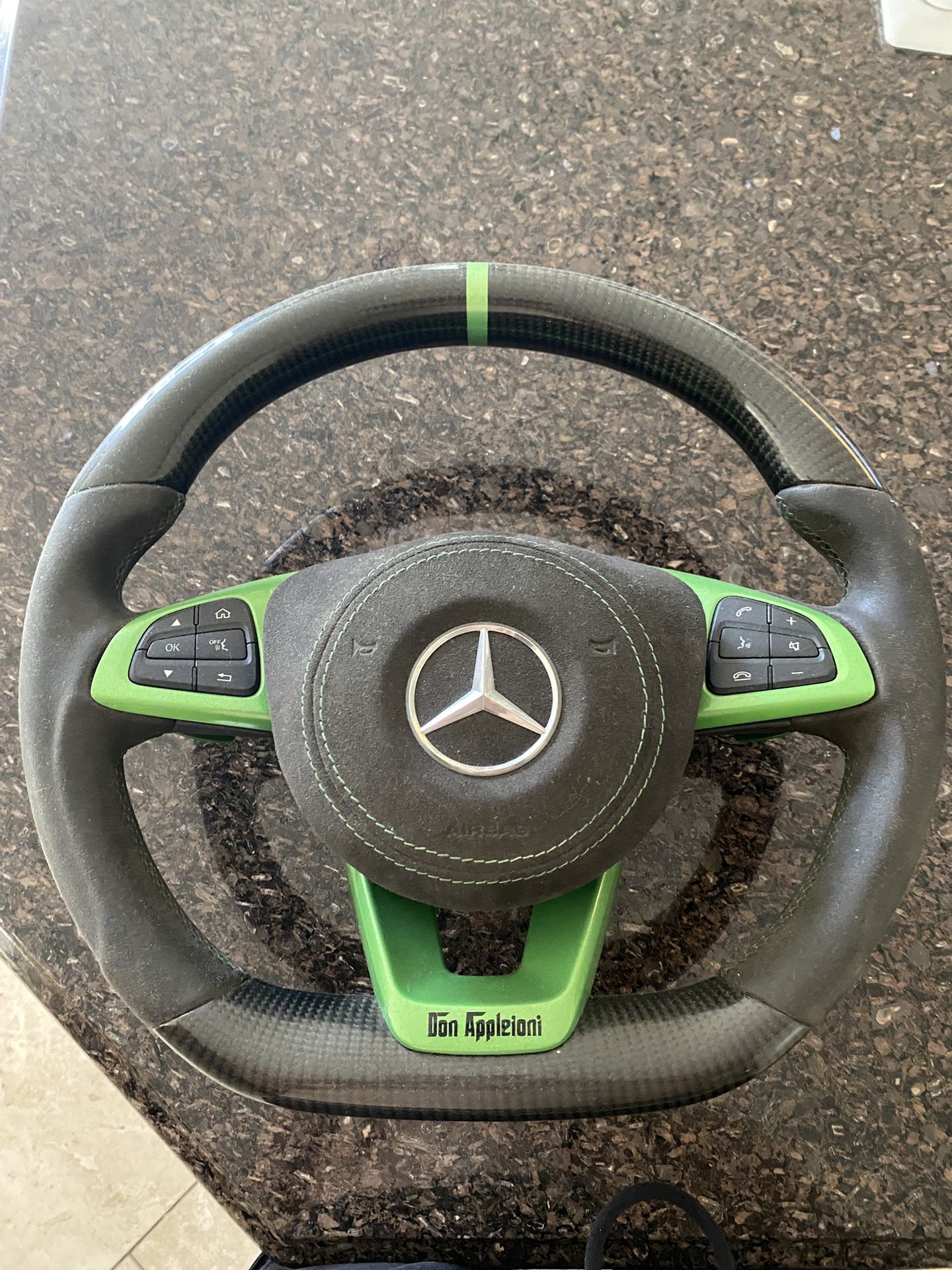 Mercedes Steering Wheel Carbon Alcantara