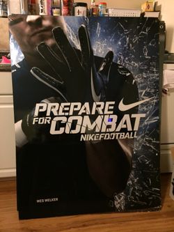Wes Welker Nike Cardboard Poster/Sign