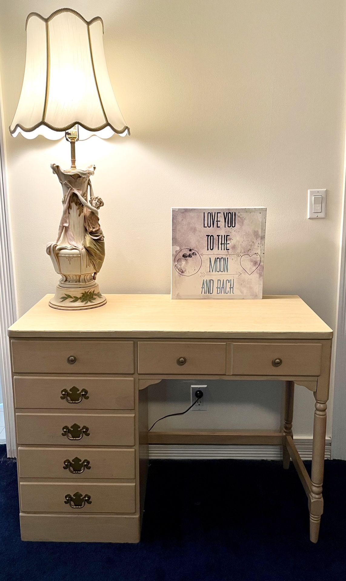 Vintage Solid Maple Ethan Allen “Heirloom” Writing Desk