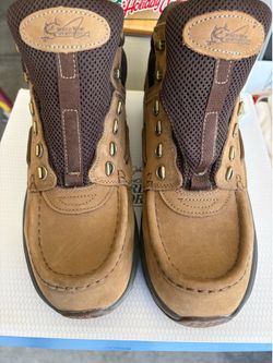World Wide Sportsman Blue Water Chukka Tan Waterproof Leather Boots US Size 11.5