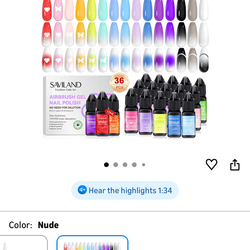 SAVILAND Airbrush Gel Nail Polish: 36 Colors