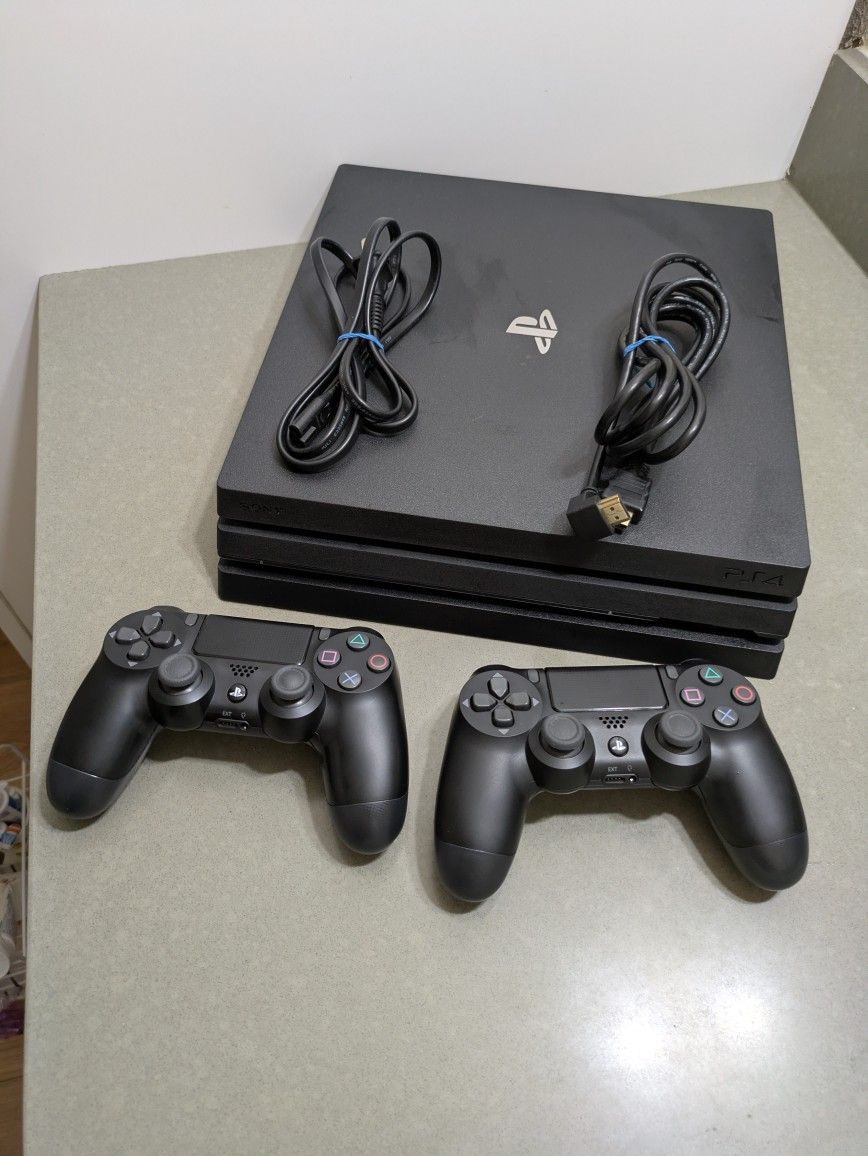 PlayStation PS4 Pro 1TB With 2 Controllers Like Now