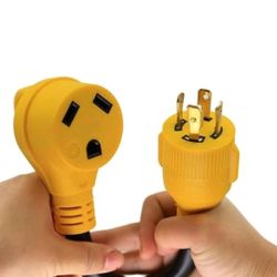 30 Amp Generator to RV Power Adapter, 4-Prong 125/250V Male Locking Plug to