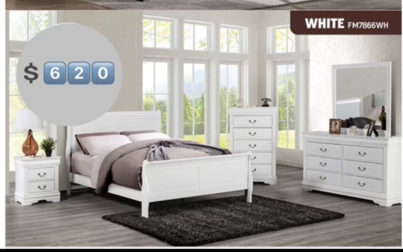 Wow!! 4-Pc Bedroom Sale:   ▶️   Bed-> Nightstand -> Dresser -> Mirror 