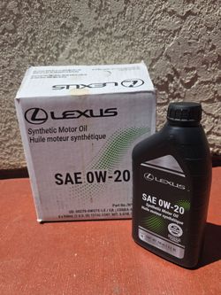 LEXUS/TOYOTA MOTOR OIL 0W-20 6 QTS IN A CASE
