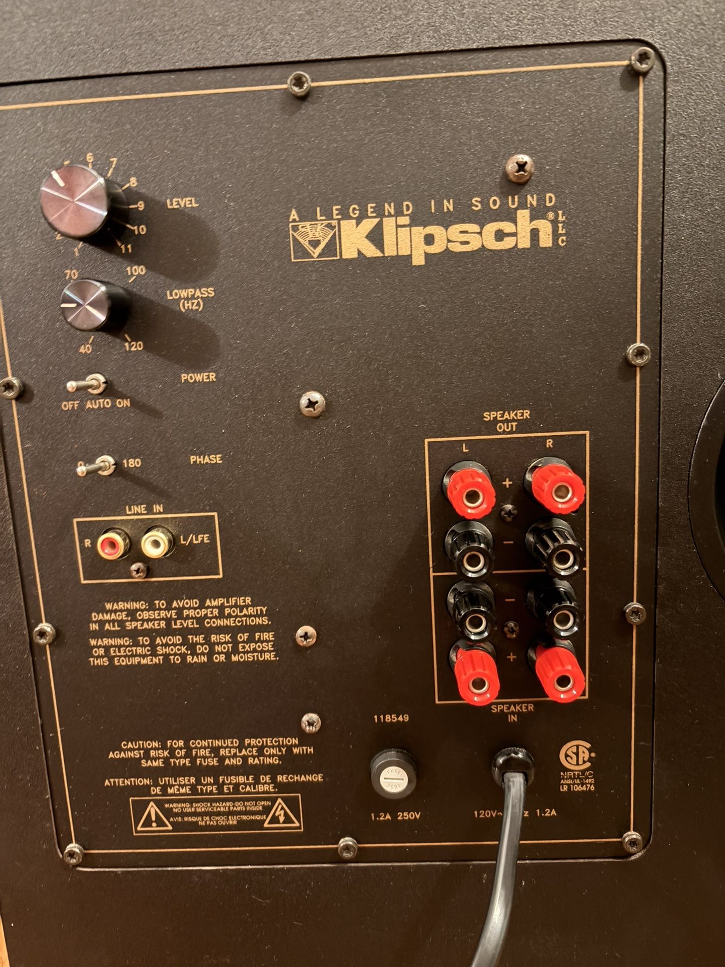 Klipsch KSW12 Subwoofer