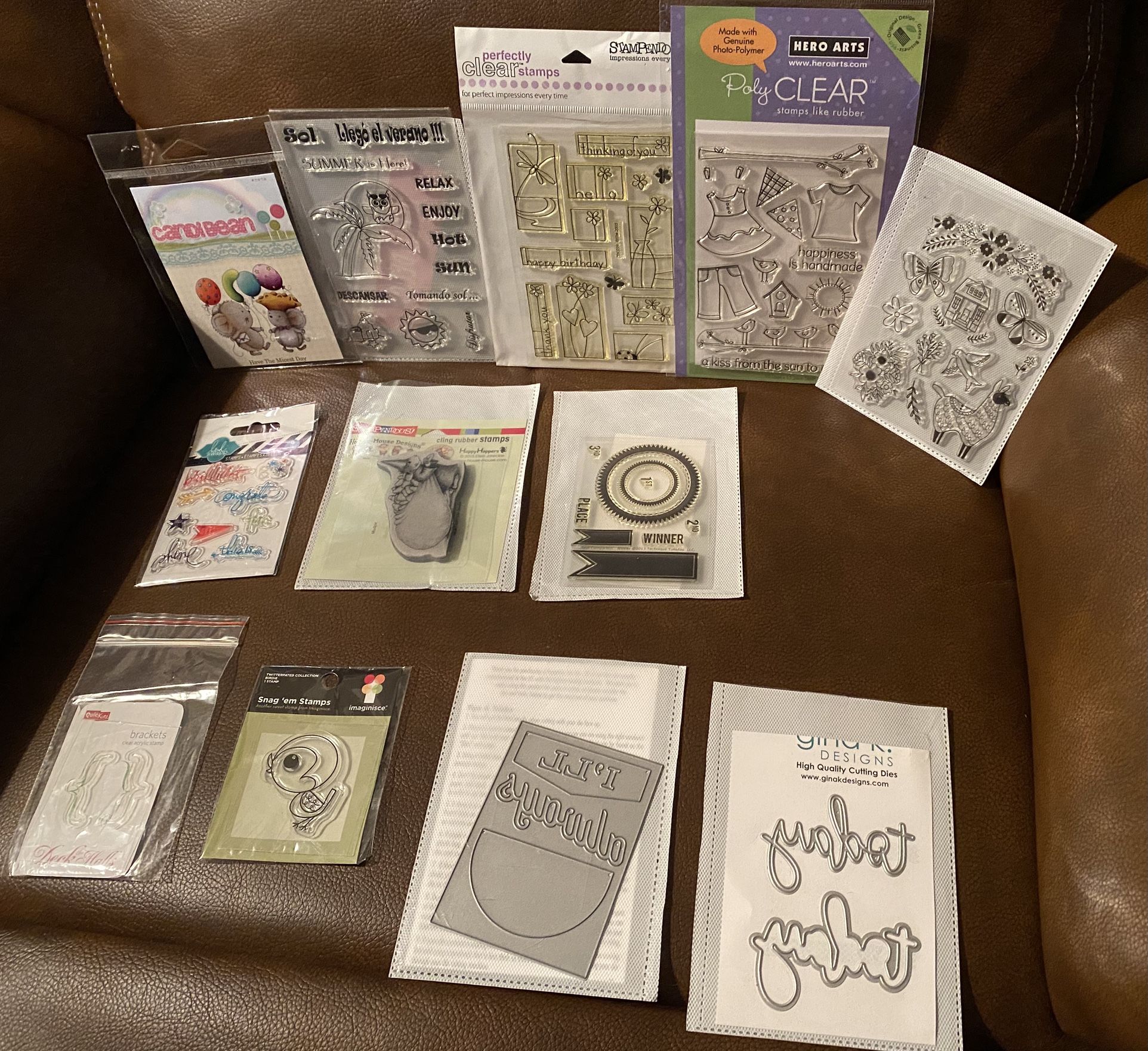 Gina K “Today” Die Cut, 9 Clear Stamps And Another Die Cut