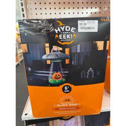 Halloween Inflatable, Airblown Alien Ship and Jack, 6 ft