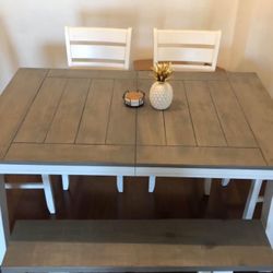 Refinished dining set - 6 Pieces