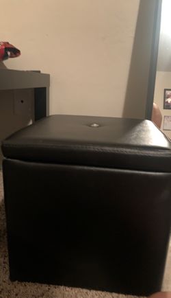 Cute little box, chair, and compartment use.