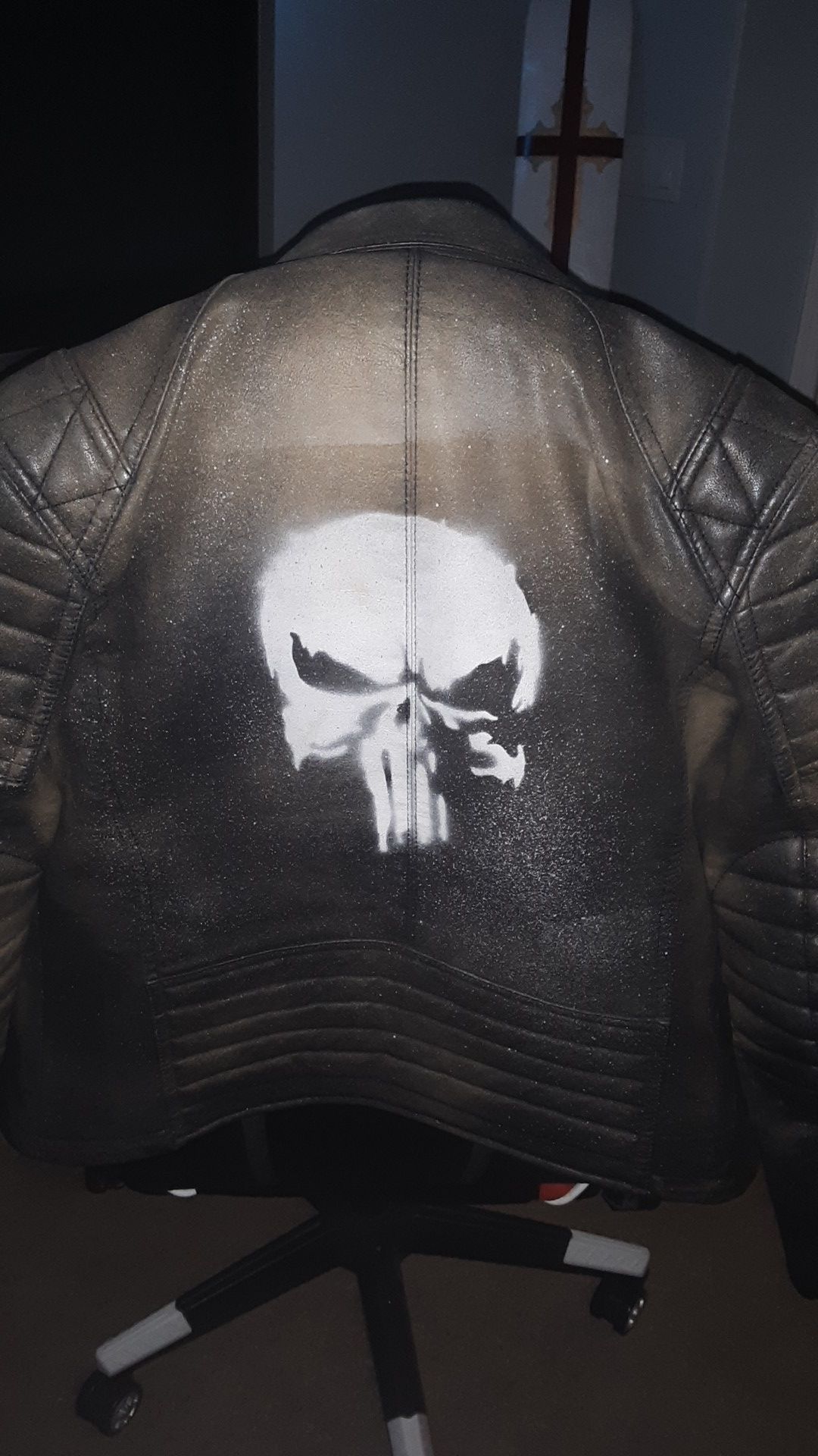 Custom Painted Leather Jacket
