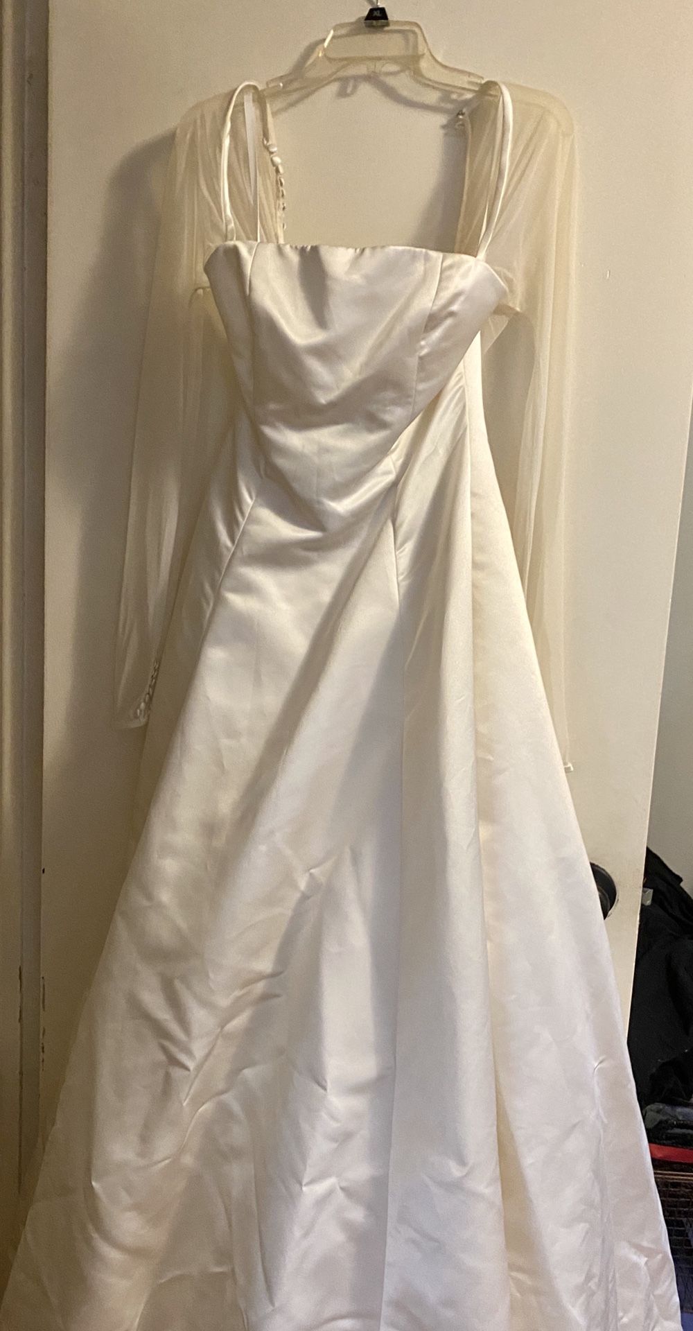 Long sleeve wedding gown