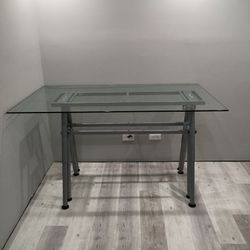 Pier 1 Imports Glass Table/ Desk Top with IKEA Legs - OBO